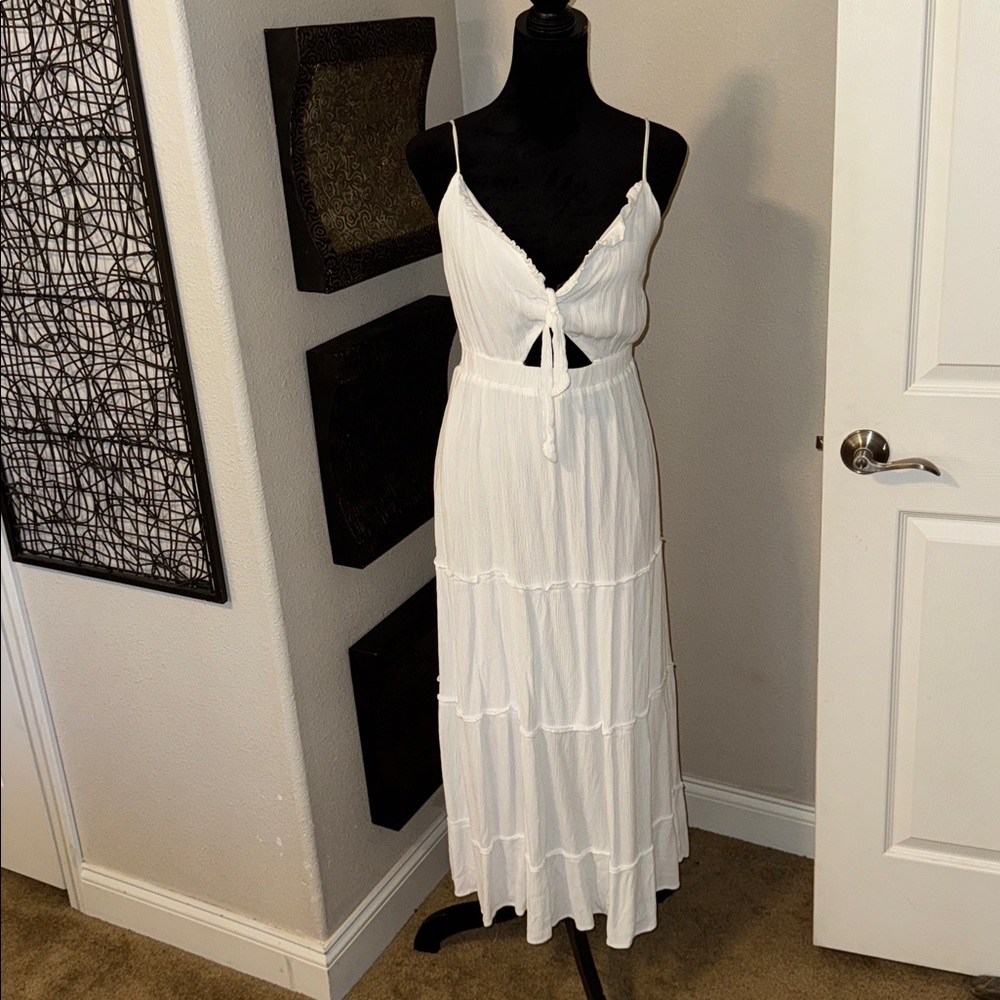 White Strappy Maxi Dress